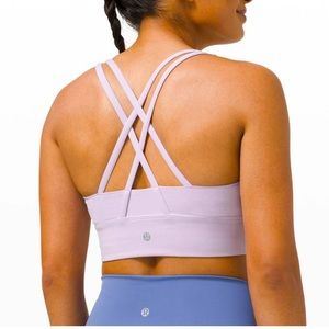 Lululemon Energy Bra Long Line  💎 Medium Support 💎 Lavender Dew 💎 Size 8
